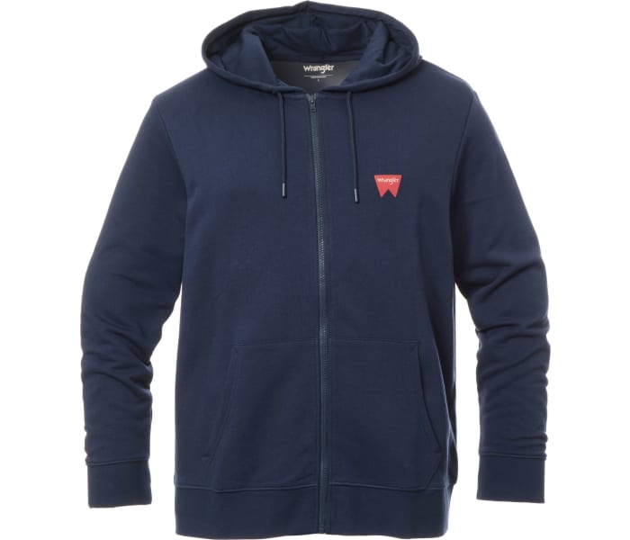 Mikina Wrangler Zip Thru Hoodie pánska tmavo modrá