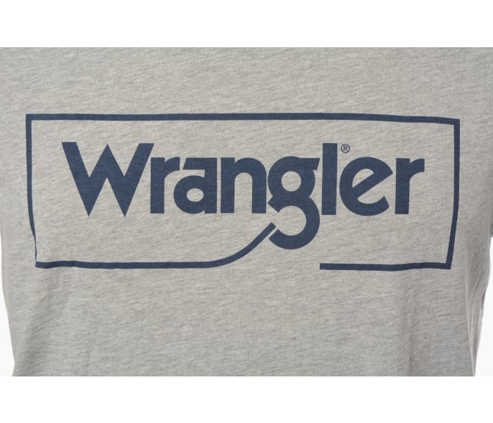 Triko Wrangler Frame Logo pánské světle šedé