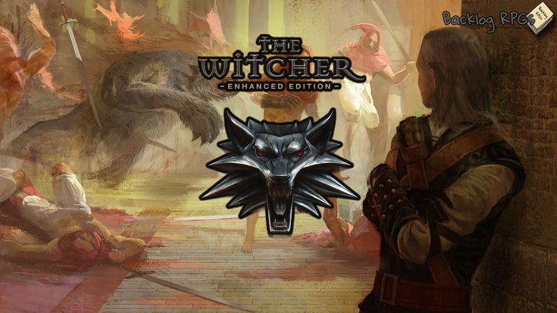 Banner of the post, showing artwork of Gerald fighting enemies alongside his werewolf friend.