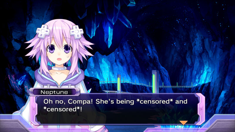 Shows a dialogue from scene of Neptunia