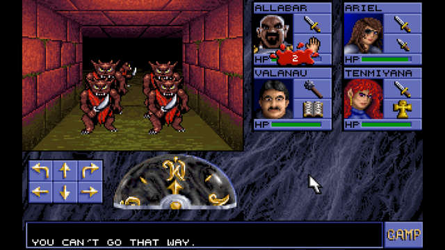 Shows a scene of the game (a fight against many kobolds) with wrong proportions and aspect ratio.