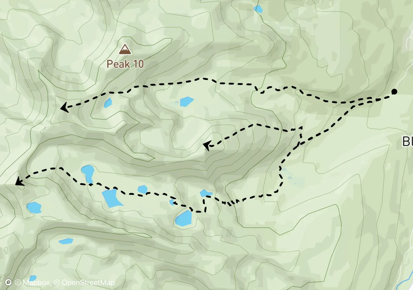 Spruce Creek Trailhead map