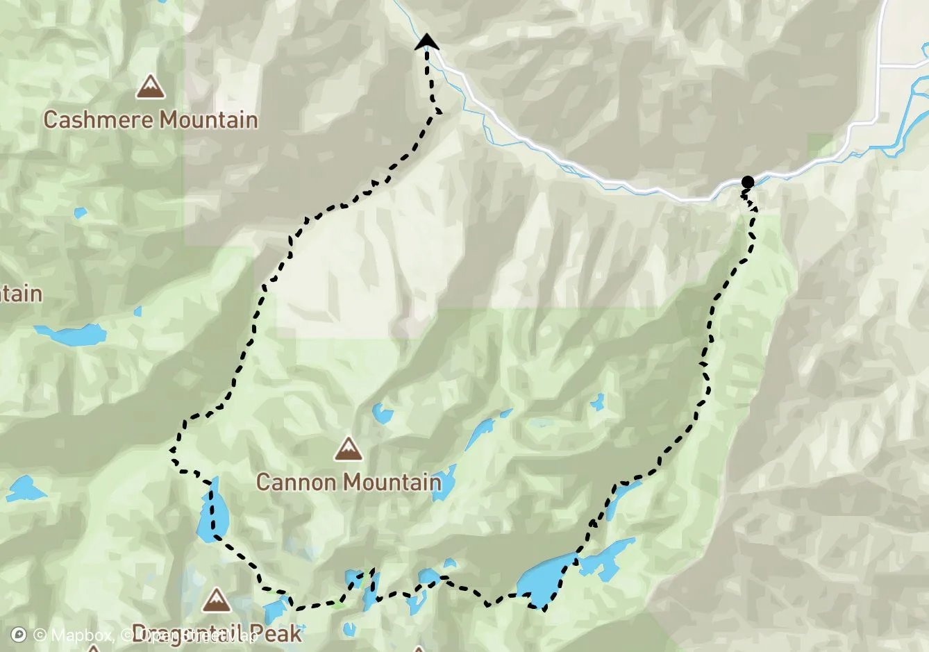 The Enchantments Traverse map