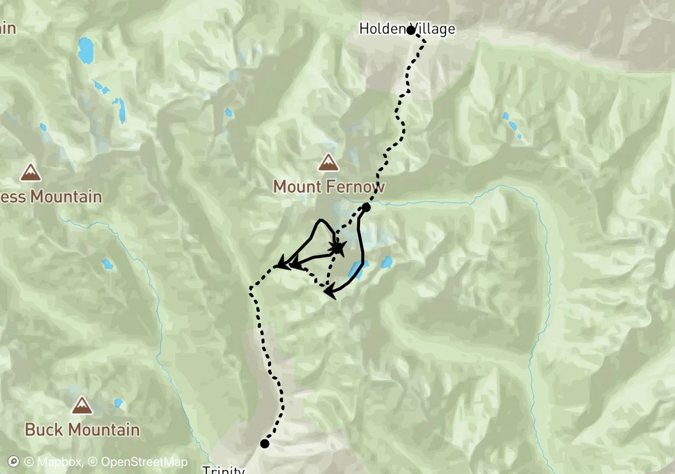 Mount Maude map
