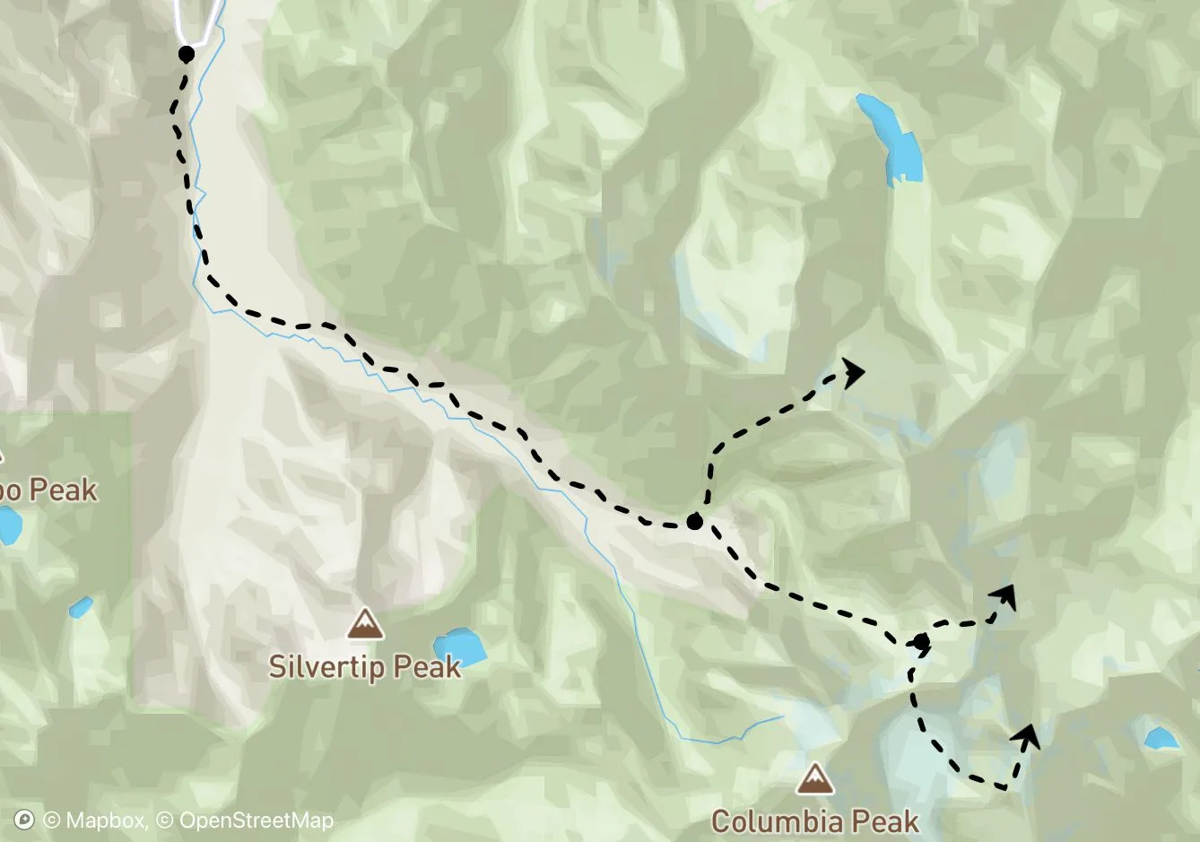 Kyes Peak map