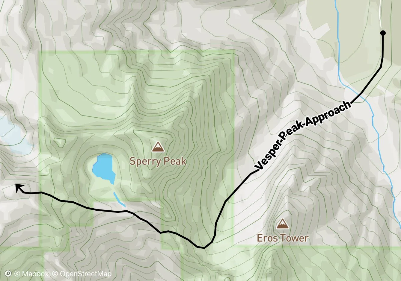 Vesper Peak map