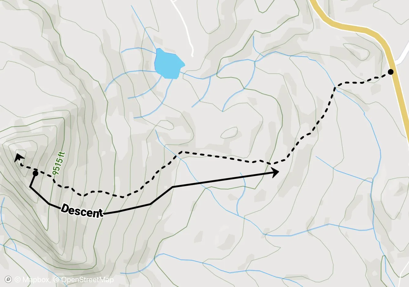 Baker Mountain map