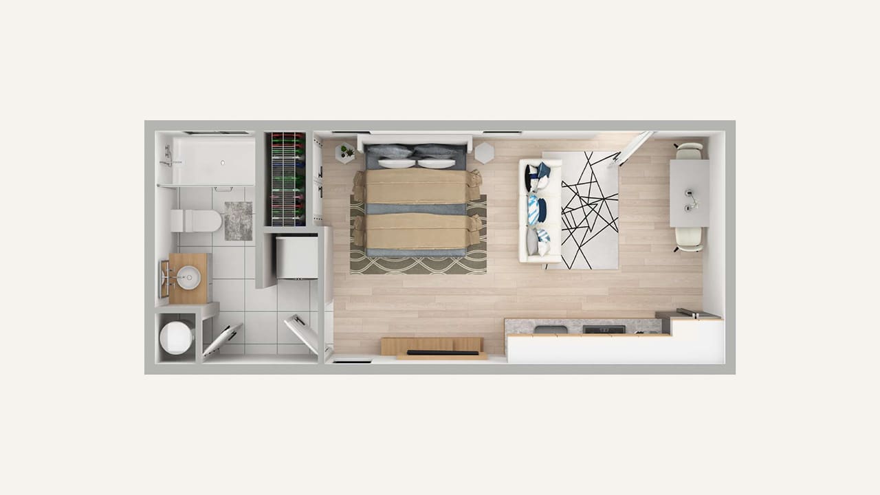 3D floor plan image of Estate 350