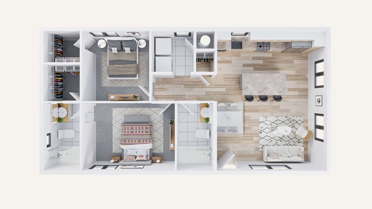 Estate 800 floor plan drawing