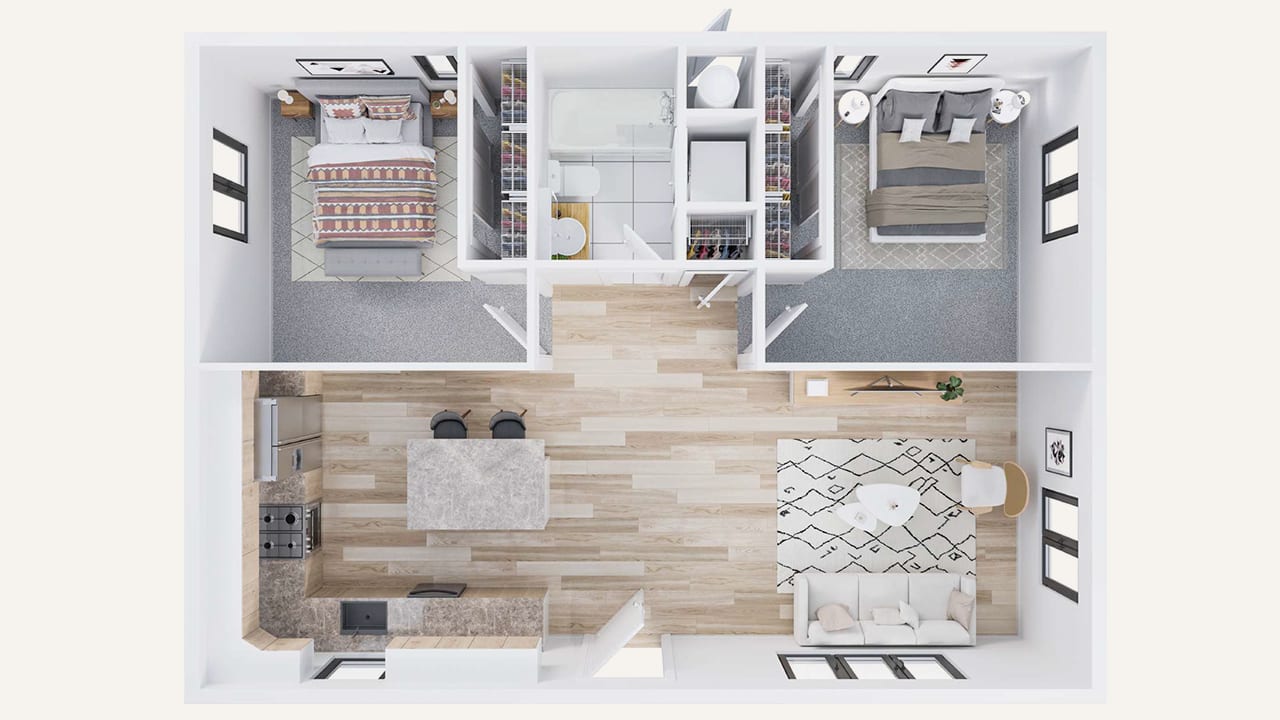 Estate 750 floor plan drawing