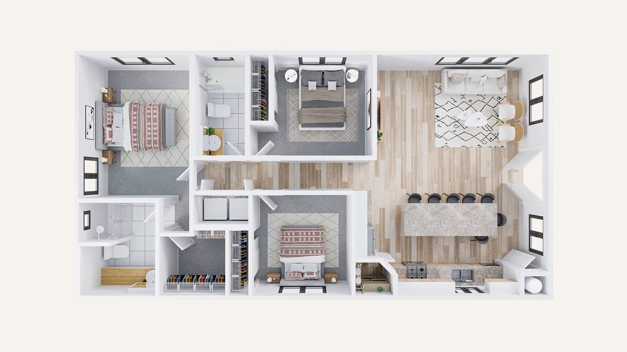 Standard floor plan for the Custom Crestview estate