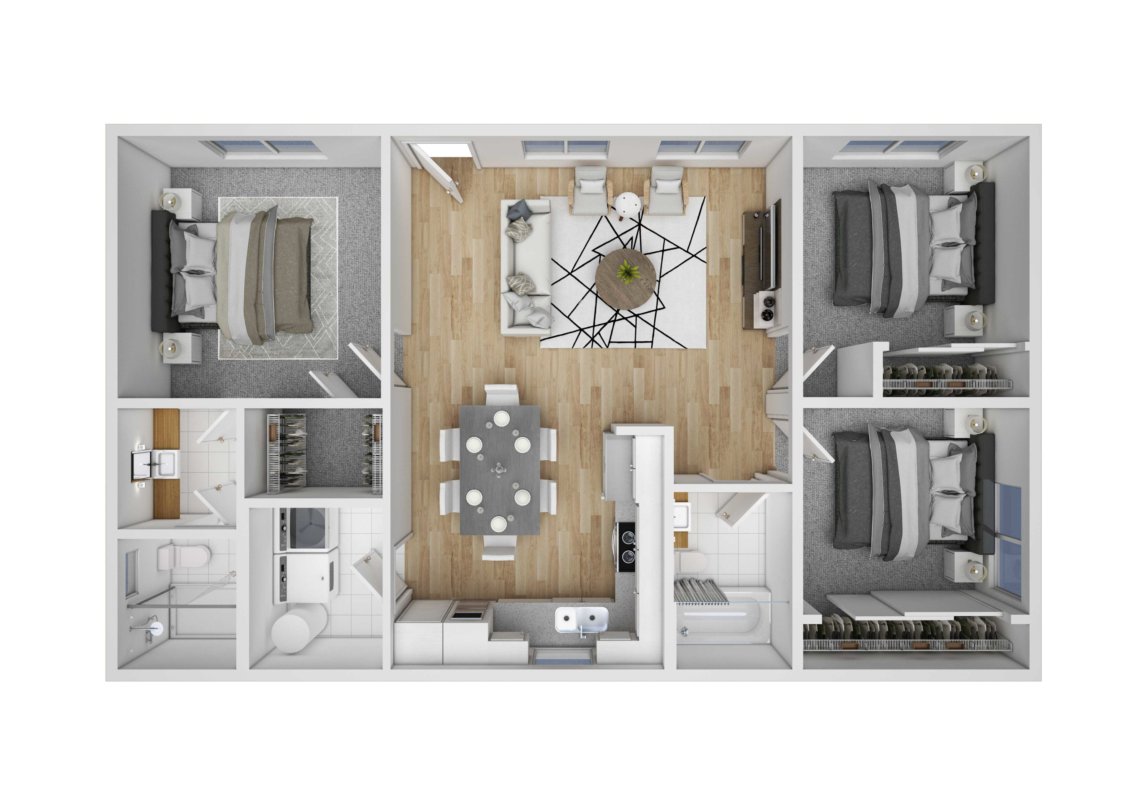 Custom floor plan for the Spruce estate