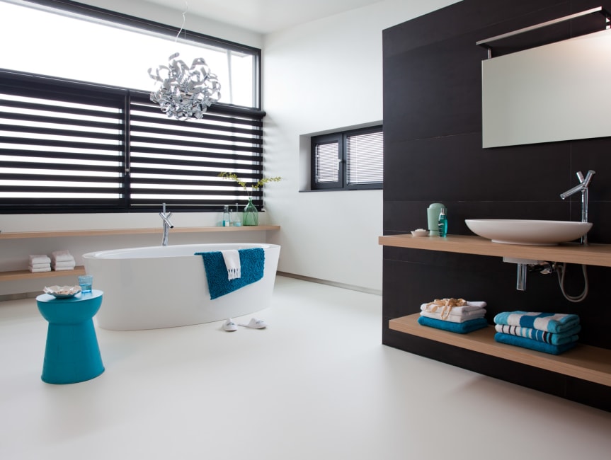 Moderne en strakke badkamer