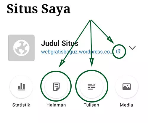 sukses membuat web gratis wordpress di handphone