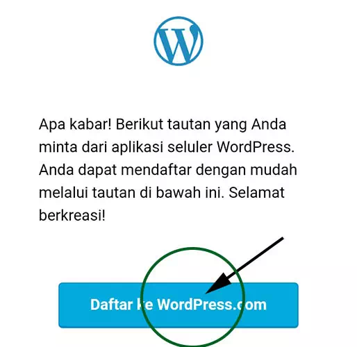 tahap 2 cara mudah membuat wordpress website gratis lewat hp
