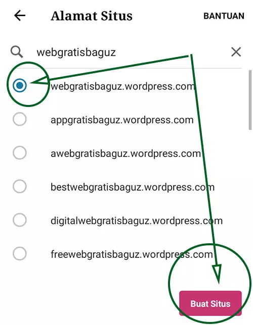 tahap 5 buat alamat domain gratis untuk website