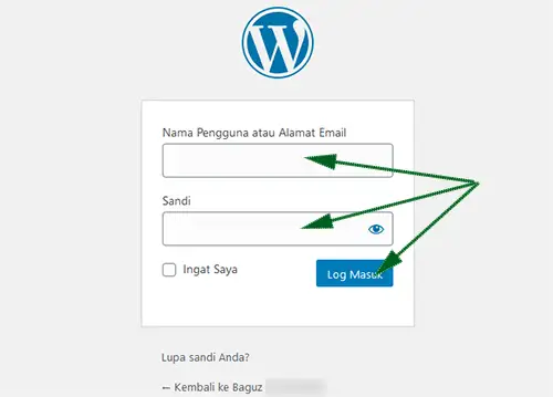 form login website wordpress