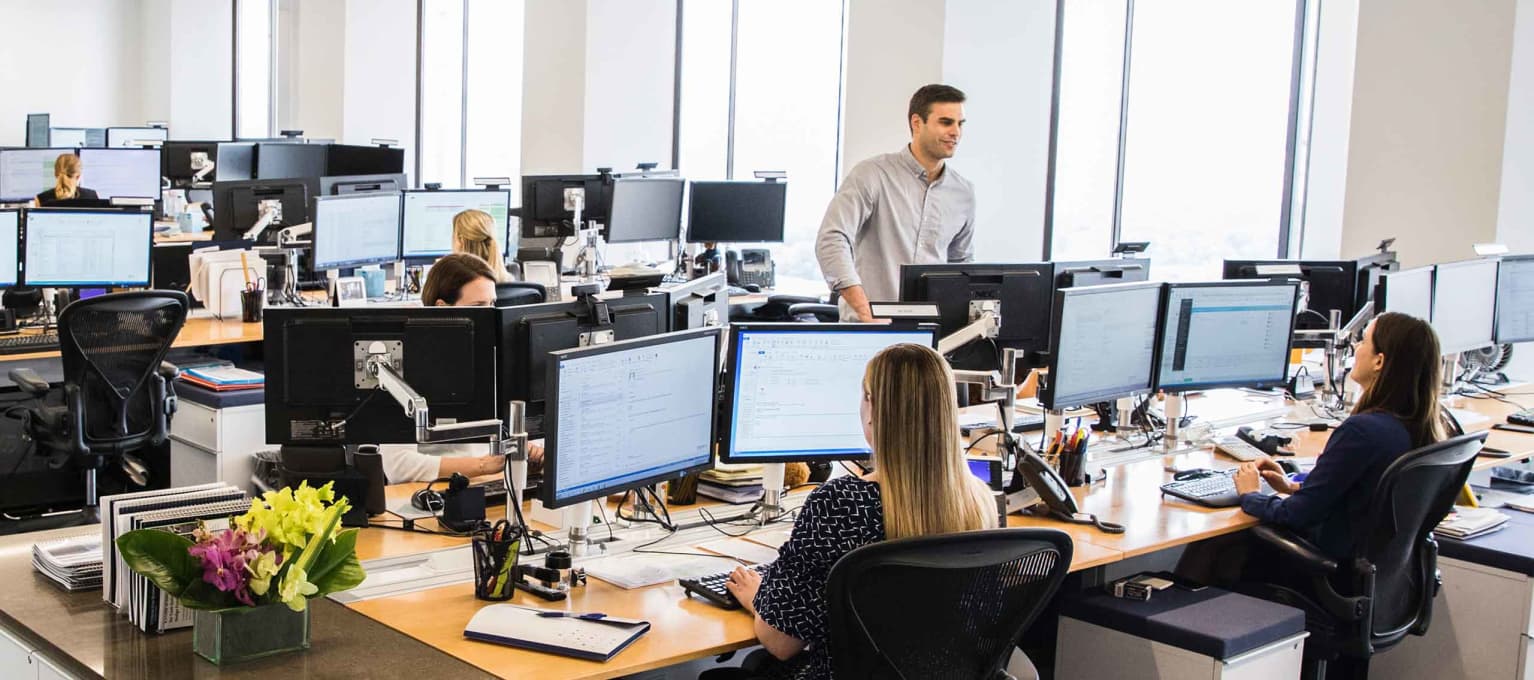 Photo of employees at BAM's New York City office