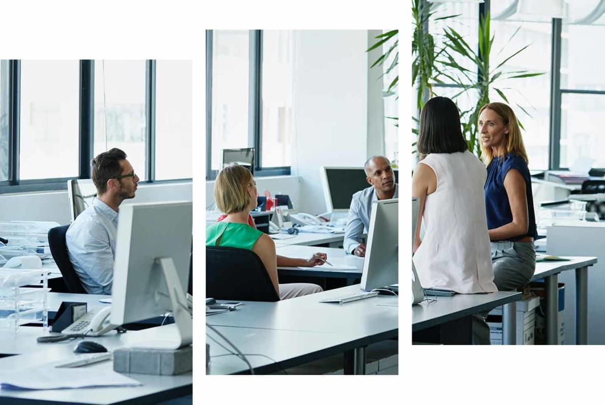 Photo of a team meeting