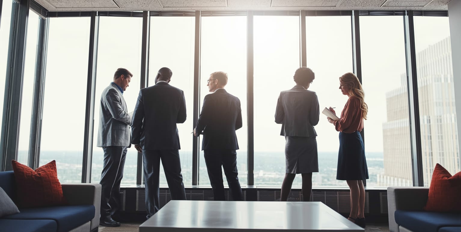 Photo of a BAM team meeting
