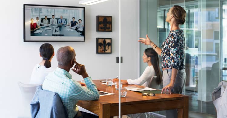 Photo of a meeting in a conference room