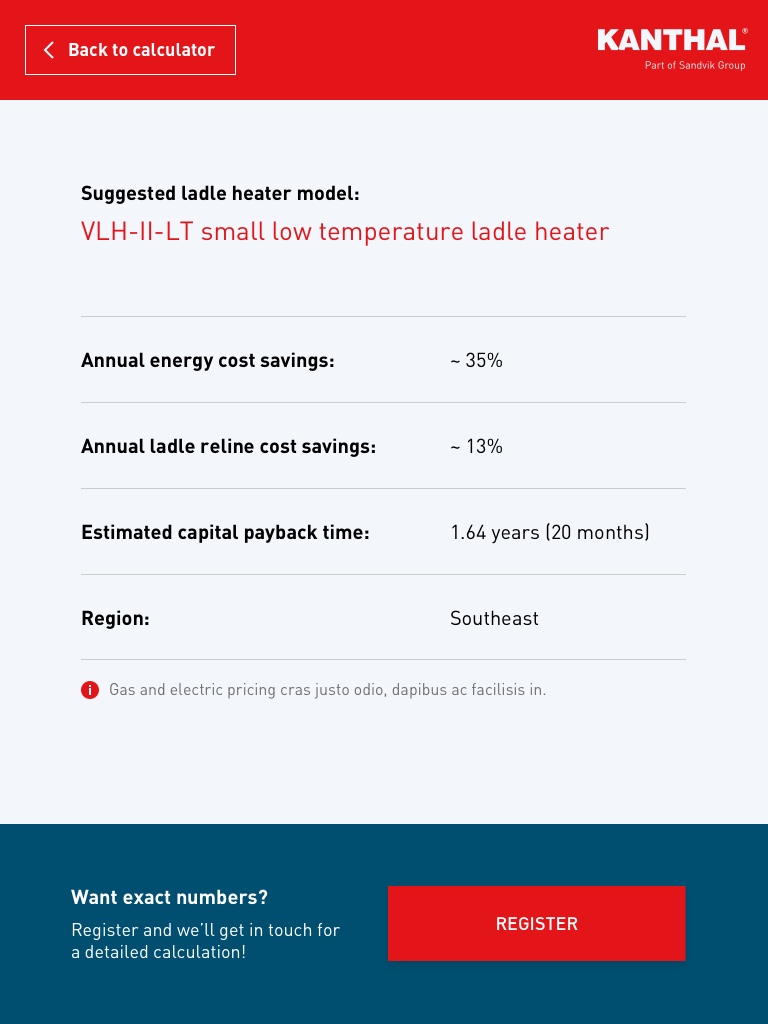 Sandvik ROI Calculator EpicLab