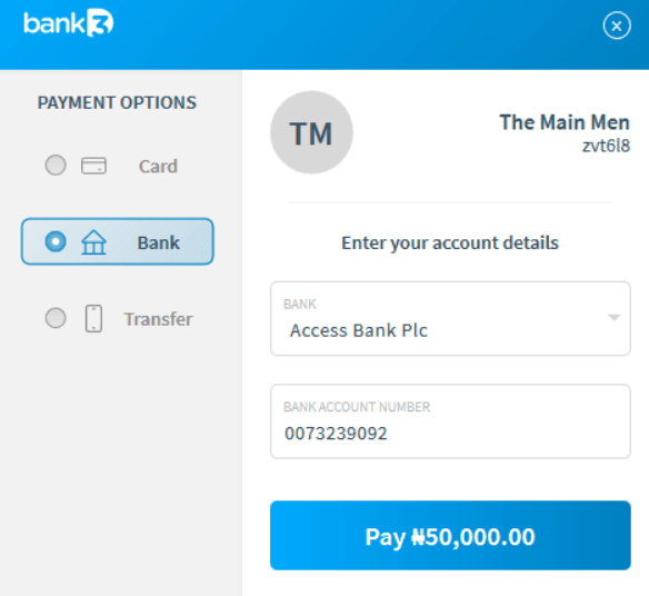 Click on pay