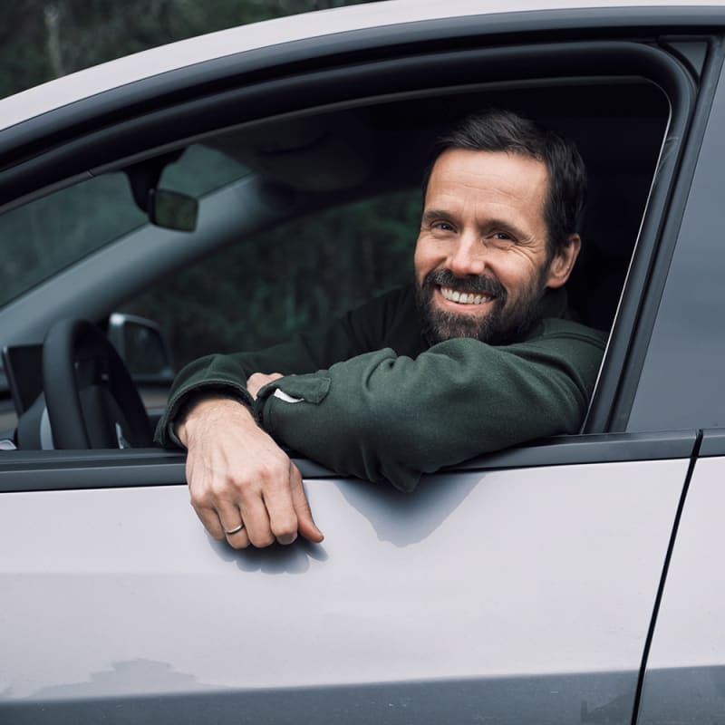 Man sitting in the car