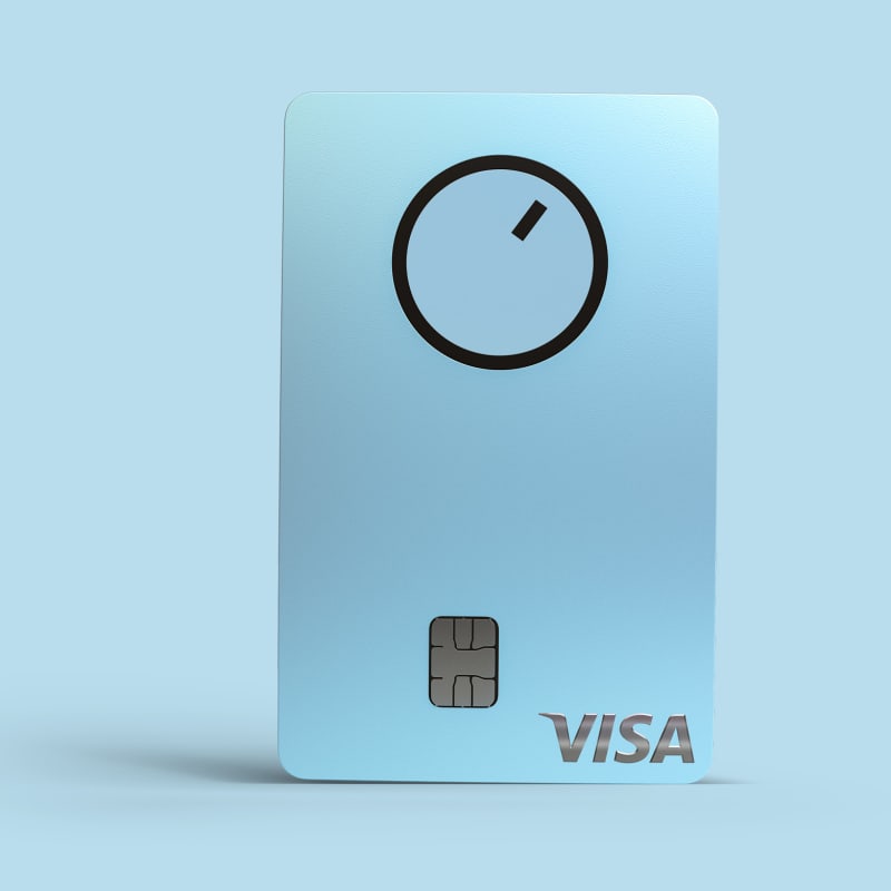 Bank Norwegian-kortet i lyseblåt design med Visa-logo.