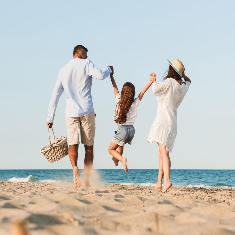 En familie på ferie