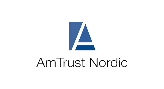 Logo for AmTrust Nordic, en samarbejdspartner inden for forsikring.