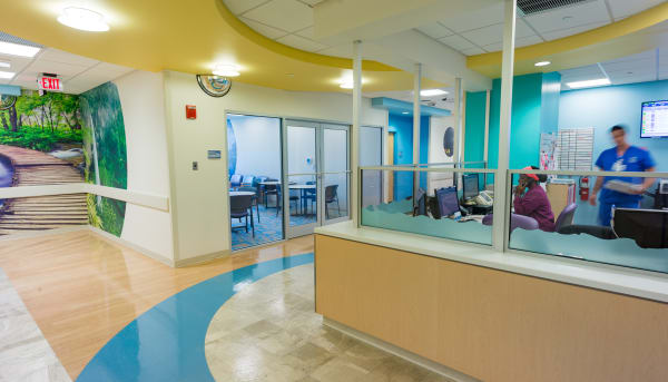 Wolfson Children's Hospital reception desk