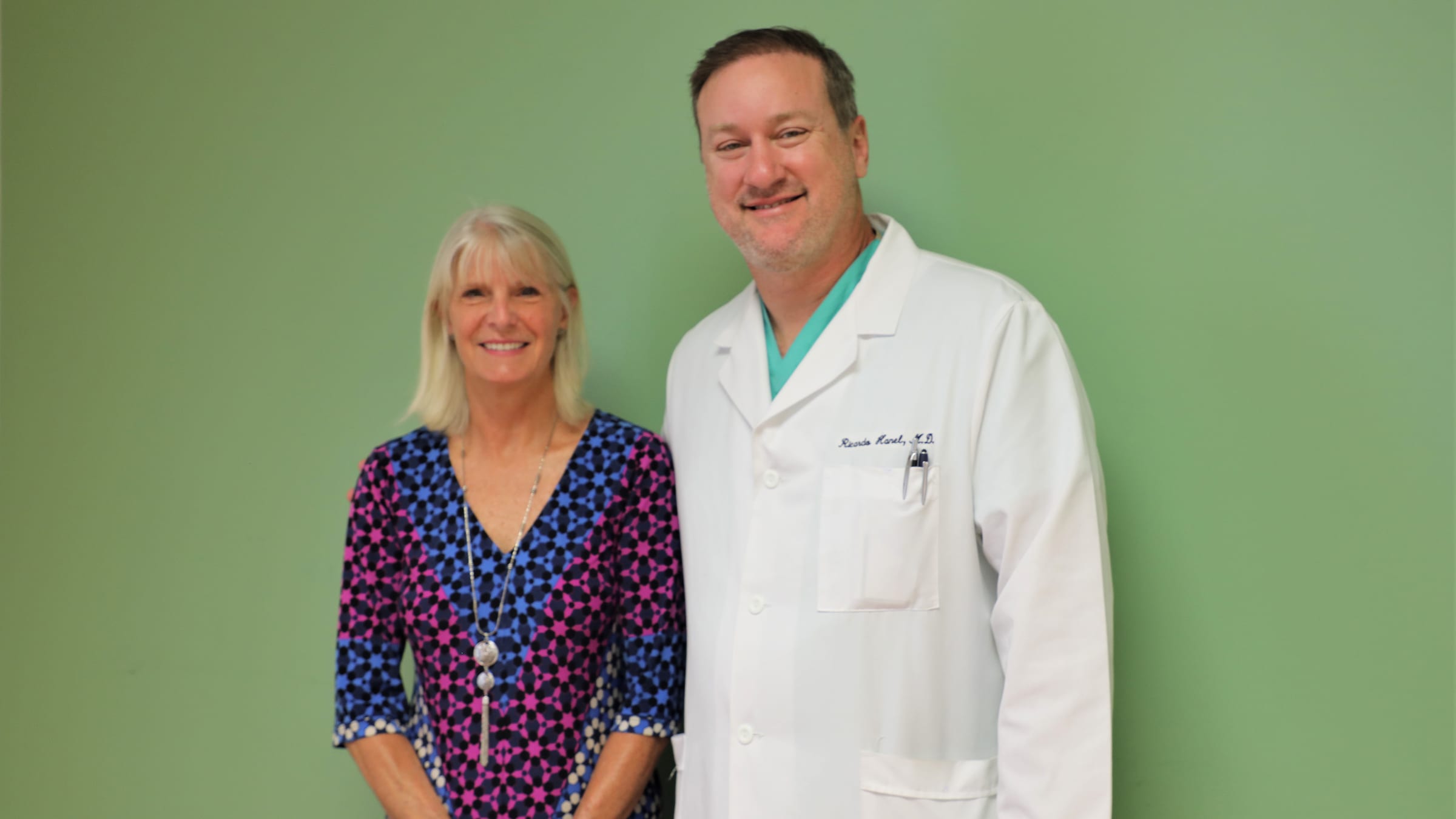 Pamela Jordan (left) and Ricardo Hanel, MD (right)