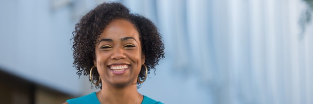smiling female neurology patient