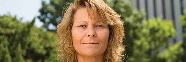 closeup of smiling woman