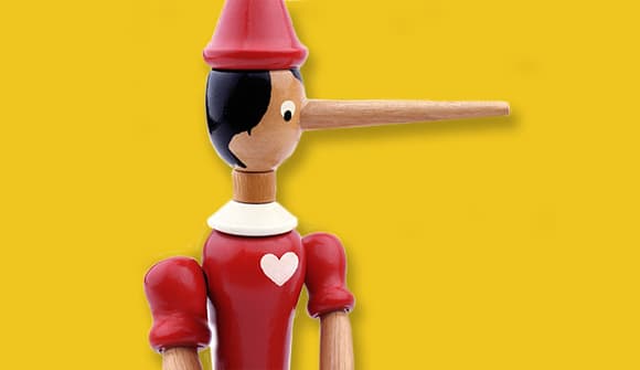photo of pinocchio to illustrate fibs about afib