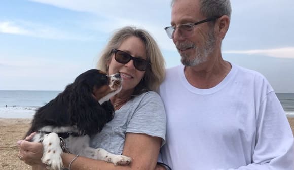 Susan & John Bowler and one of their beloved dogs.