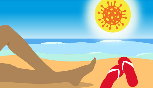 beach scene