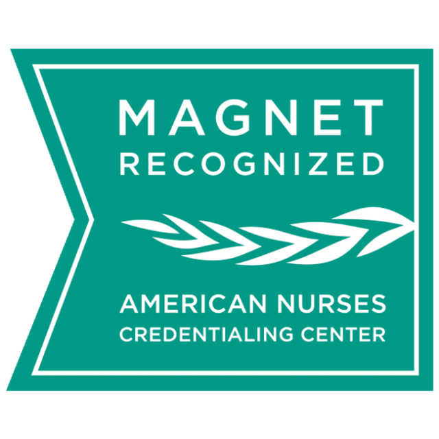 magnet recognized by the American Nurses Credentialing Center award logo