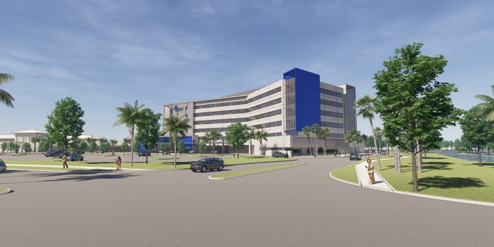 rendering of clay county hospital