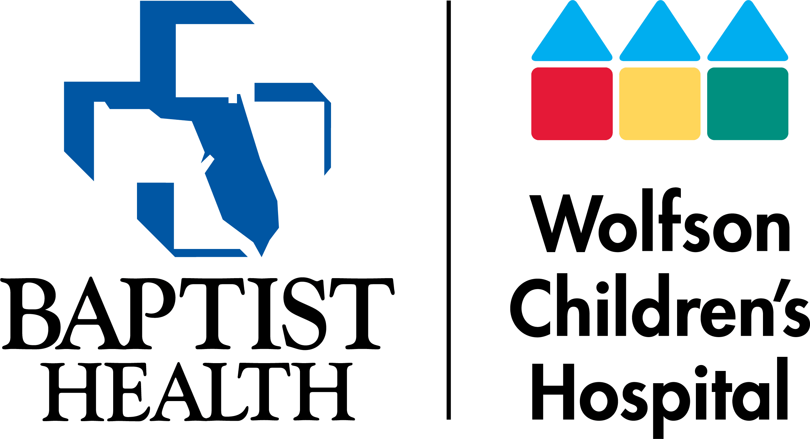 logos for Baptist Health and Wolfson Children's Hospital