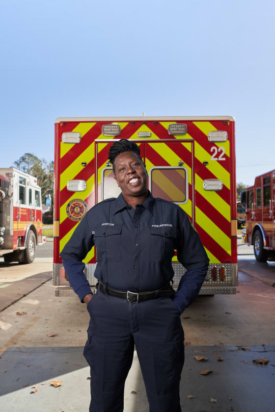 Sue Horton, firefighter and patient of Baptist MD Anderson