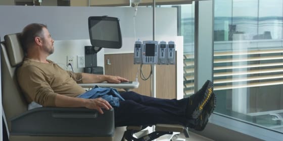 patient receiving infusion therapy