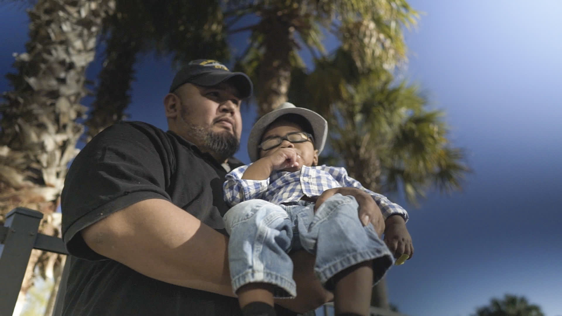 Pediatric epilepsy patient Christian with his father