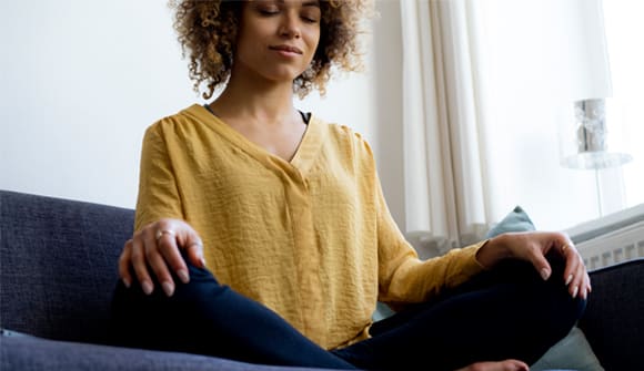 woman meditating