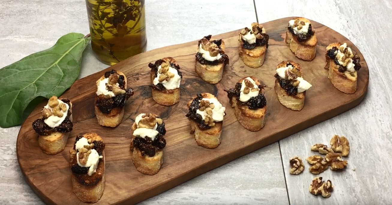 Goat Cheese and Fig Bruschetta