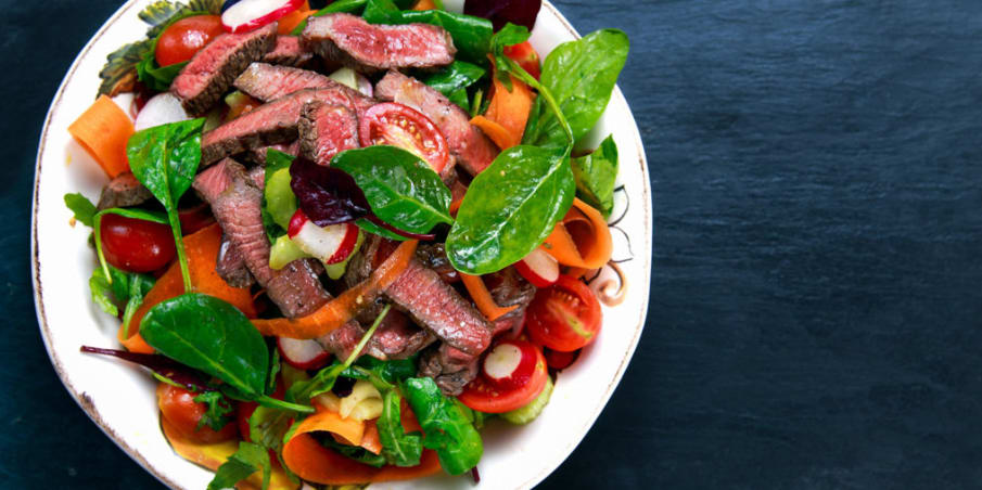 photo for RECIPE: Mixed Greens and Salad Steak with Creamy Pepper article