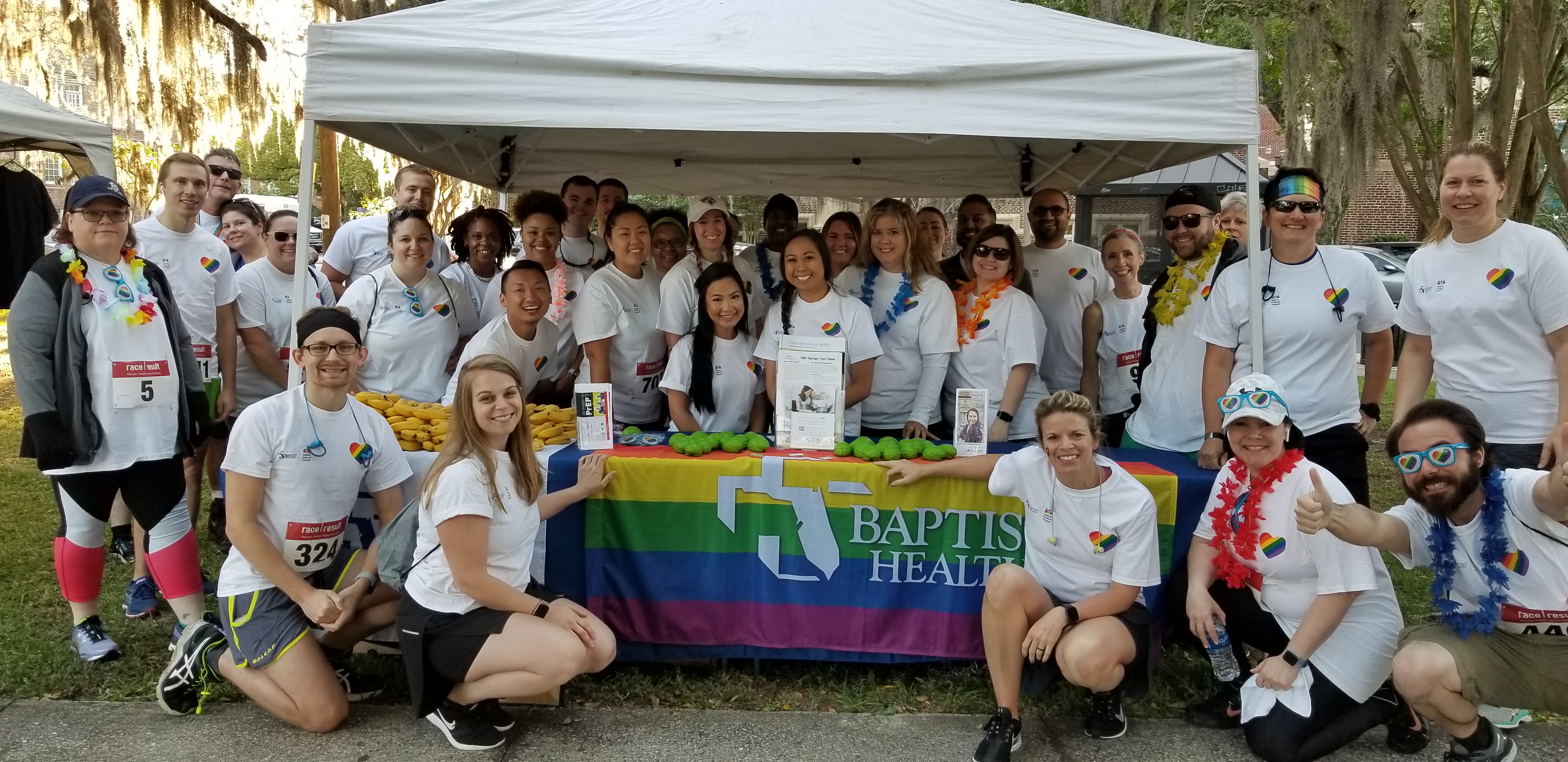 group picture of Baptist Health team members at an LGBTQ+ event