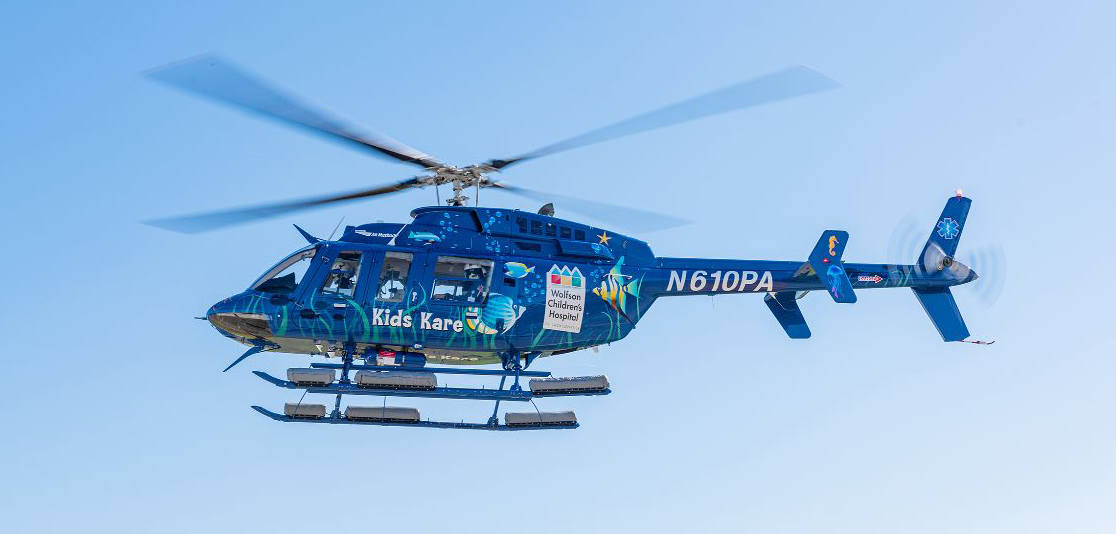 Wolfson Children's Hospital Kids Kare Helicopter