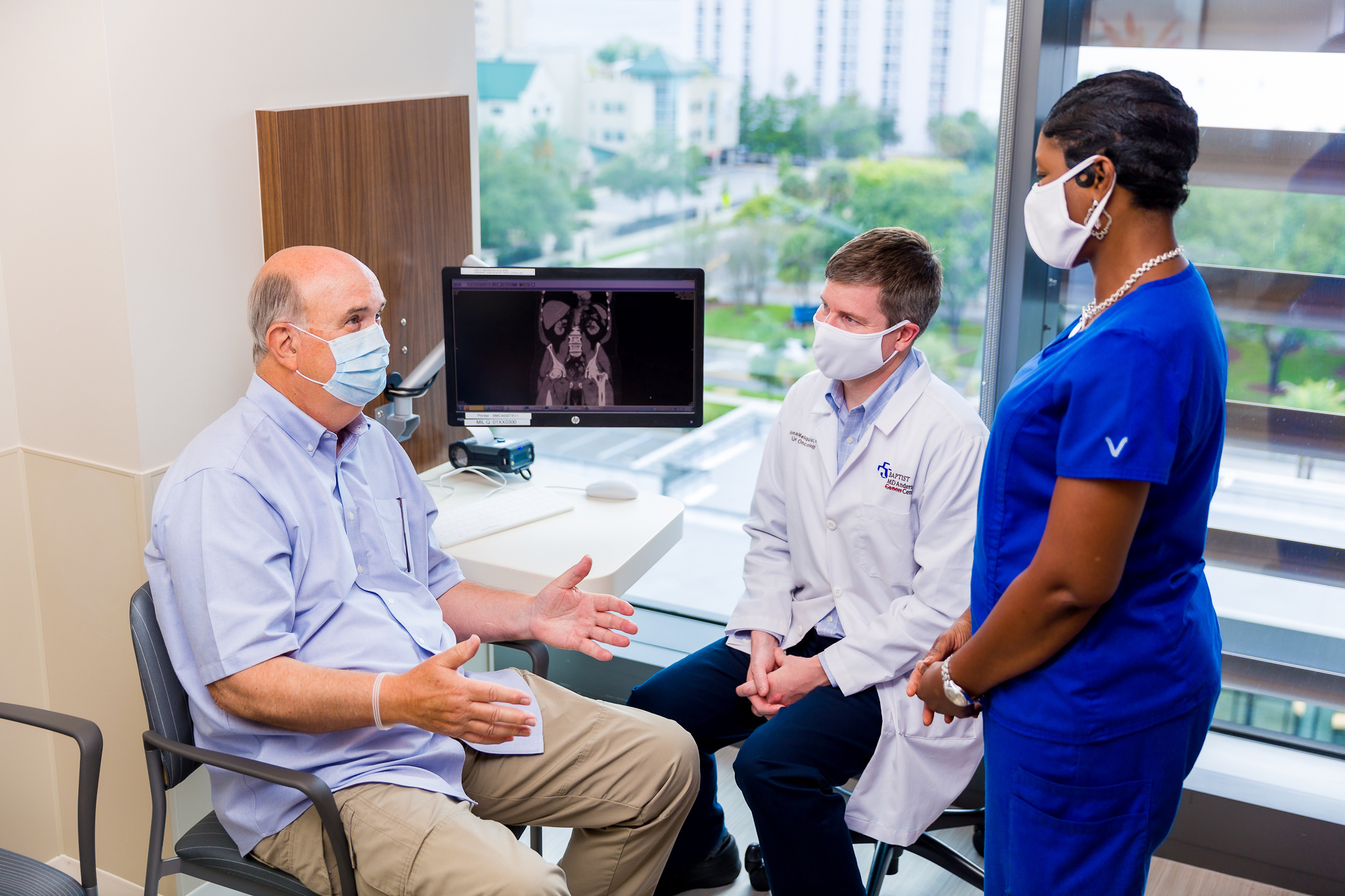 Patient follow-up appointment with members of his care team